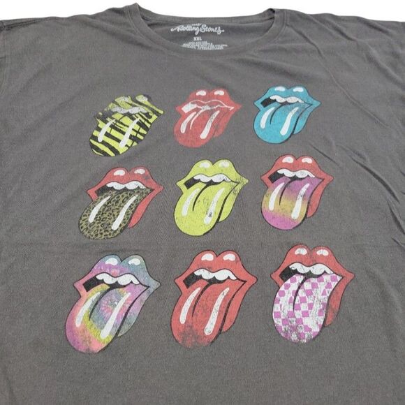 The Rolling Stones Shirt Size XXL By Bravado Band Tee Graphic Print T-Shirt Gray - Picture 3 of 6
